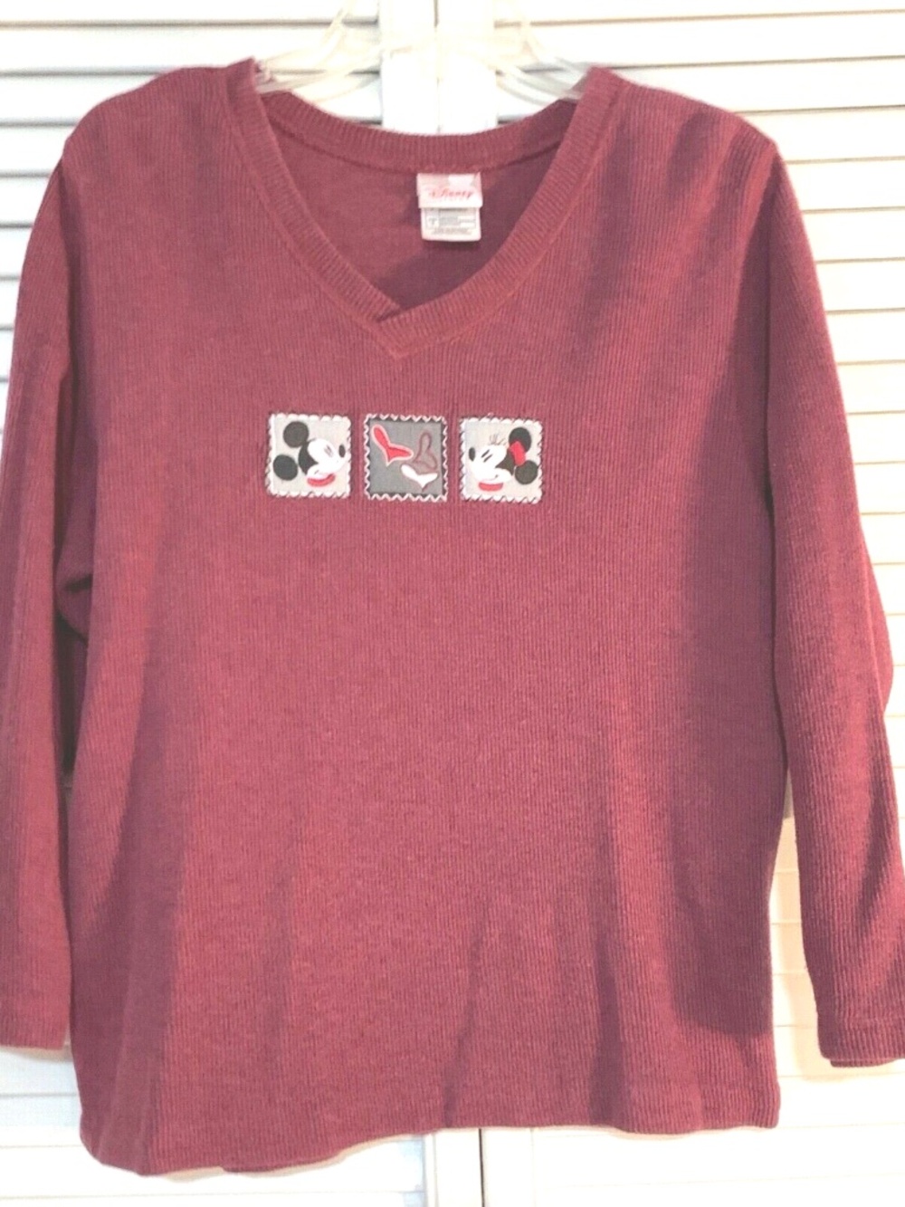 Mickey Mouse Sweater - Plum - VINTAGE -Size small